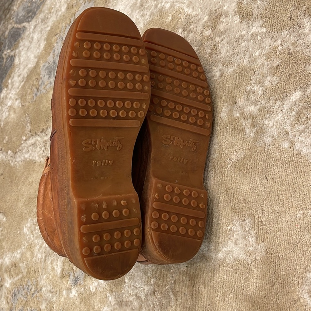 ST MARITZ RALLY Vtg Brown Tan Made In Italy Hiking Mountaineer Boots Mens 11 - Picture 7 of 10